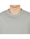 Men's Bag Logo Label Cotton Short Sleeve T-Shirt Gray - TEN C - BALAAN 7