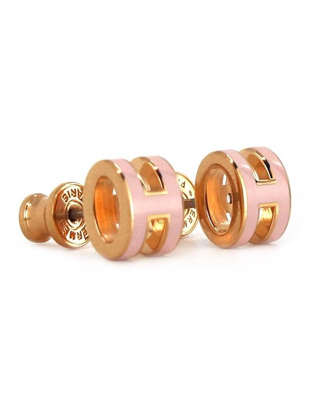 HM Mini Pop Ache Earrings Rose Gold Pink HM31AC015 - HERMES - BALAAN 2