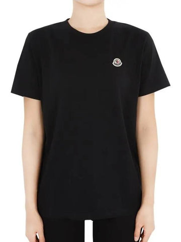 Kids Infant Logo Patch Cotton Short Sleeve Black 8C00007 83907 999 12 14A Adults can wear - MONCLER - BALAAN 1