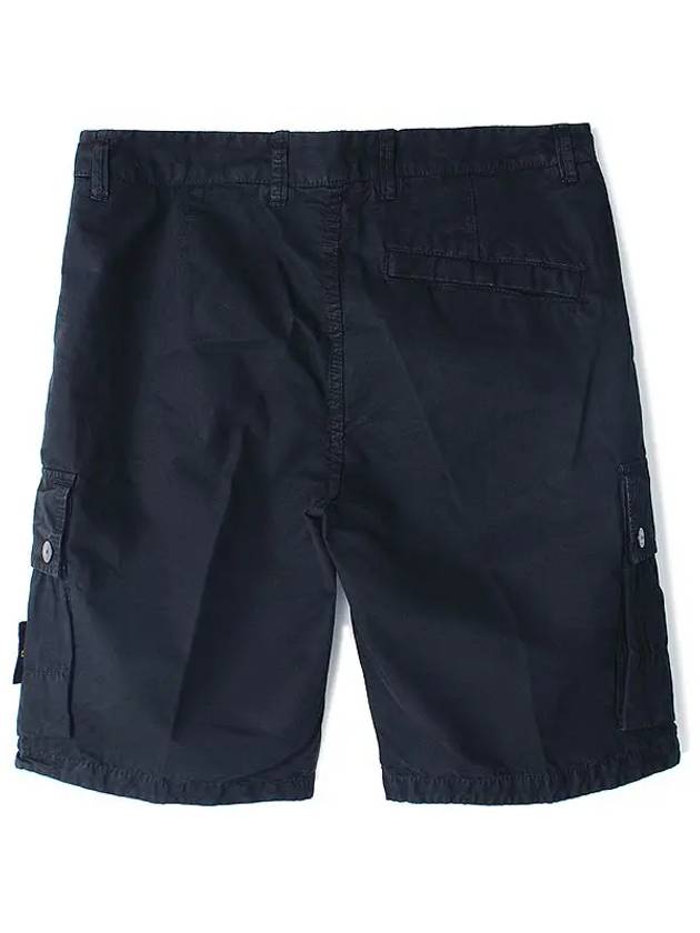 Logo Cotton Slim Cargo Shorts Navy - STONE ISLAND - BALAAN 3