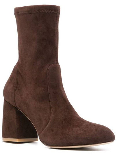 Stuart Weitzman Flareblock Boots In Suede - STUART WEITZMAN - BALAAN 2