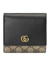 GG Marmont Medium Leather Card Wallet Black - GUCCI - BALAAN 3