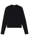 Le Gros Grain Manches Longues Grosgrain Logo Long Sleeve T-Shirt Black - JACQUEMUS - BALAAN 3