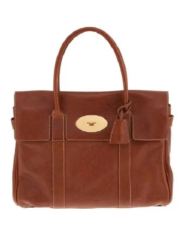 Natural Vegetable Tanned Bayswater Tote Bag Oak - MULBERRY - BALAAN 4