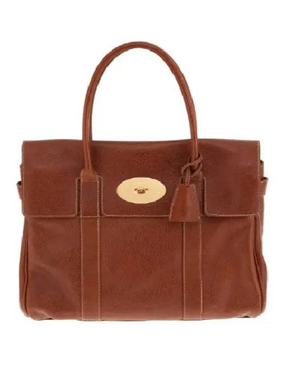 Natural Vegetable Tanned Bayswater Tote Bag Oak - MULBERRY - BALAAN 2