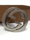 Interlocking Leather Belt Brown - GUCCI - BALAAN 6