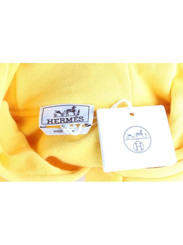 Leather Horse Hoodie Yellow M - HERMES - BALAAN 5