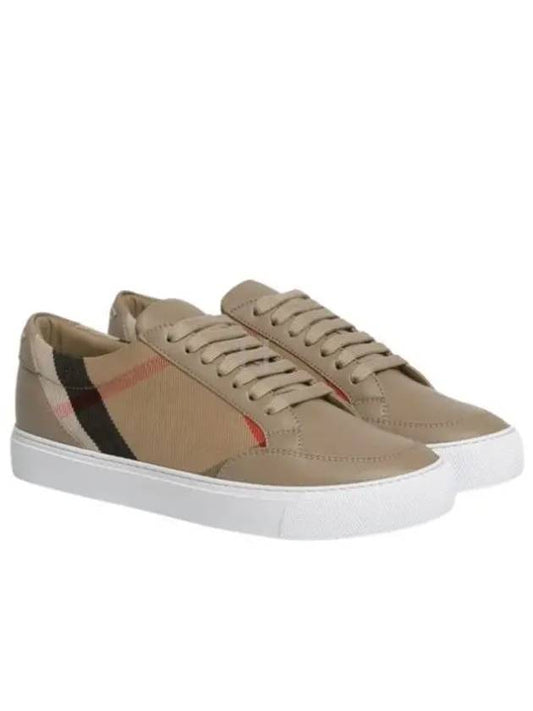 Women's House Check Low Top Sneakers Beige - BURBERRY - BALAAN 2