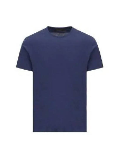 Silk Cotton Soft Short Sleeve T-Shirt Delft Blue - LORO PIANA - BALAAN 2