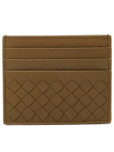 Intrecciato Weaving Card Wallet Brown - BOTTEGA VENETA - BALAAN 1