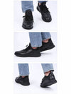 Leather Low Top Sneakers Black - VALENTINO - BALAAN 3