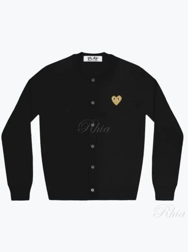 P1N049 Gold Heart Round Cardigan Knitwear - COMME DES GARCONS - BALAAN 1