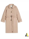 Ftrench Button Top Cotton Trench Coat Beige - MAX MARA - BALAAN 2