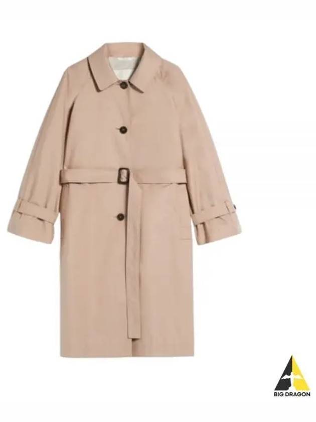 Ftrench Button Top Cotton Trench Coat Beige - MAX MARA - BALAAN 2
