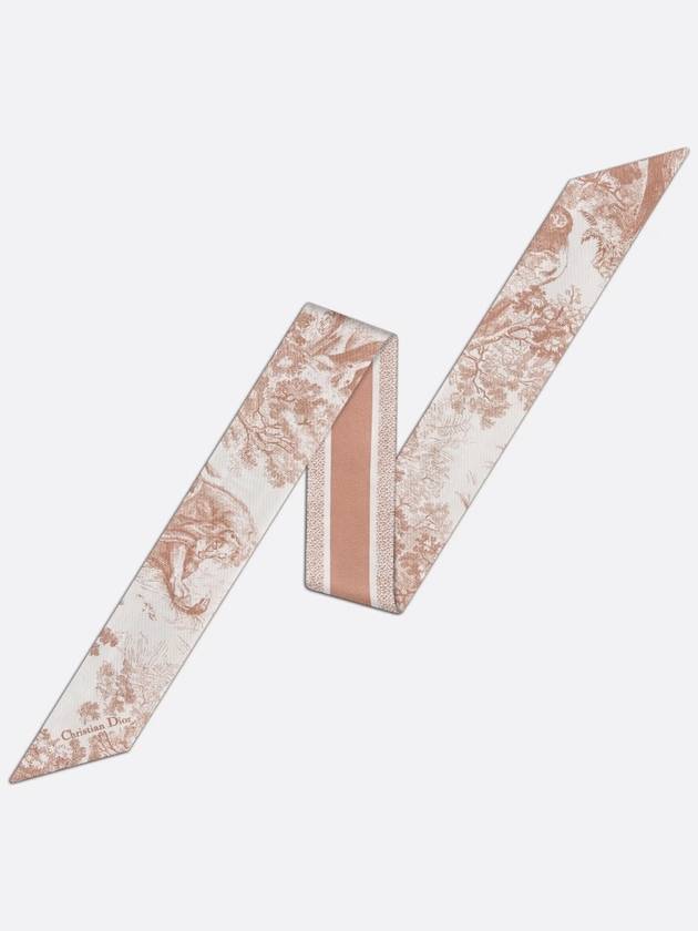 Toile de Jouy Sauvage Mitzah Silk Twill Scarf Ivory Pink - DIOR - BALAAN 2