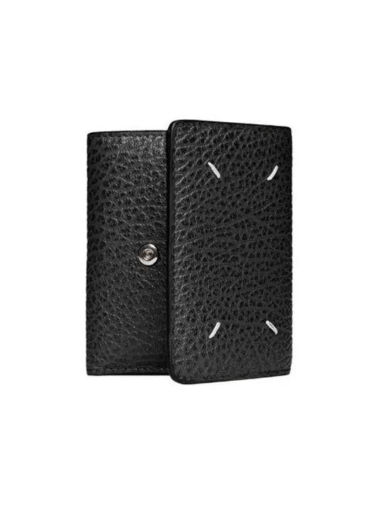 Zip Compact Tri-Fold Half Wallet Black - MAISON MARGIELA - BALAAN 2