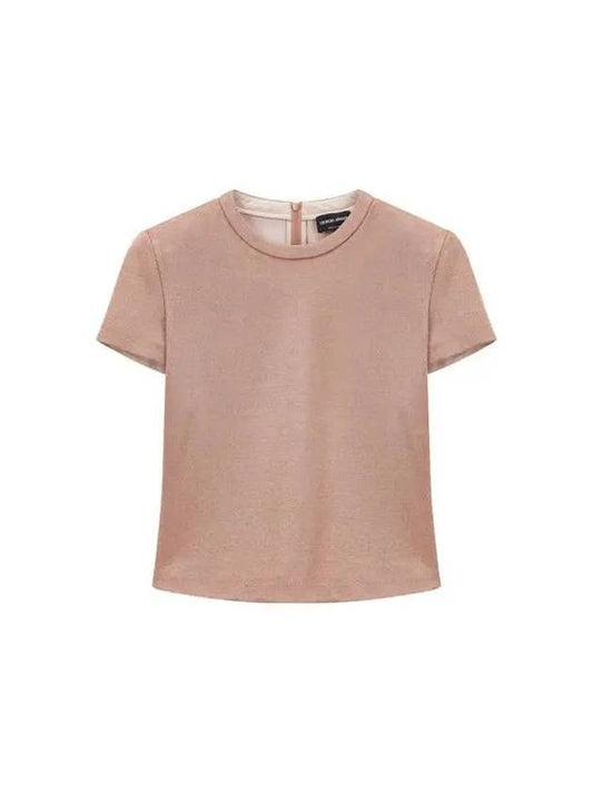 Women s Power Shoulder Metallic Knit Top Rose Gold - GIORGIO ARMANI - BALAAN 1