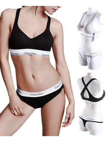 Underwear women s sports bra triangle bikini panties set CK 1654 3787 - CALVIN KLEIN - BALAAN 1