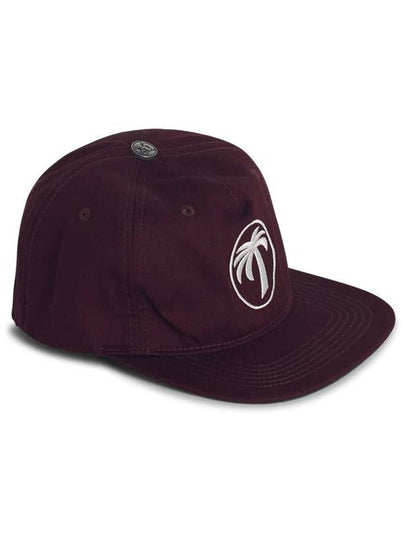 Palm Angels Oval' Burgundy Cotton Cap - PALM ANGELS - BALAAN 2