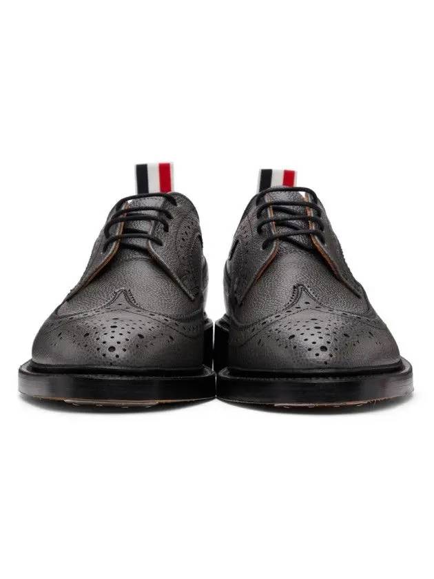 Classic Longwing Pebbled Grained Calfskin Brogue Gray - THOM BROWNE - BALAAN 3