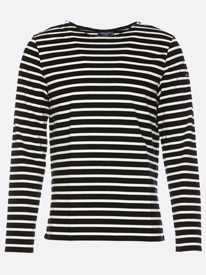 Minquiers Modern Stripe Long Sleeve T-Shirt Noir - SAINT JAMES - BALAAN 2