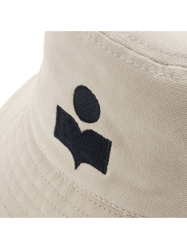 Haley Embroidered Logo Bucket Hat Ivory - ISABEL MARANT - BALAAN 7