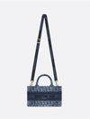 Oblique Jacquard Denim Mini Book Tote Bag Blue - DIOR - BALAAN 5