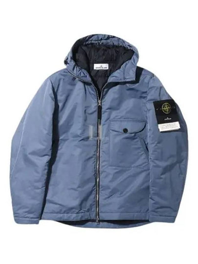 Men's Nylon Hooded Jacket Blue - STONE ISLAND - BALAAN 2