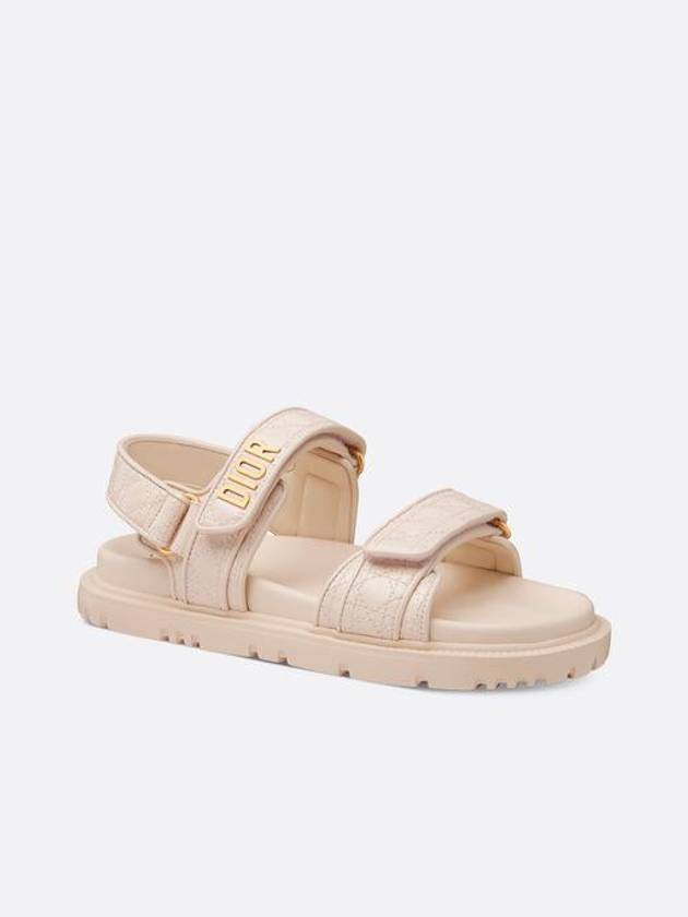 Dioract Cannage Calfskin Sandals Quartz Pink - DIOR - BALAAN 2