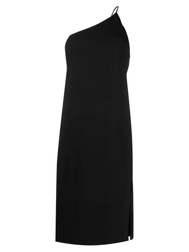 Women's One Shoulder Midi Dress Black - ACNE STUDIOS - BALAAN 1