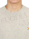 Baby Fox Patch Regular Knit Top Light Grey Melange - MAISON KITSUNE - BALAAN 9