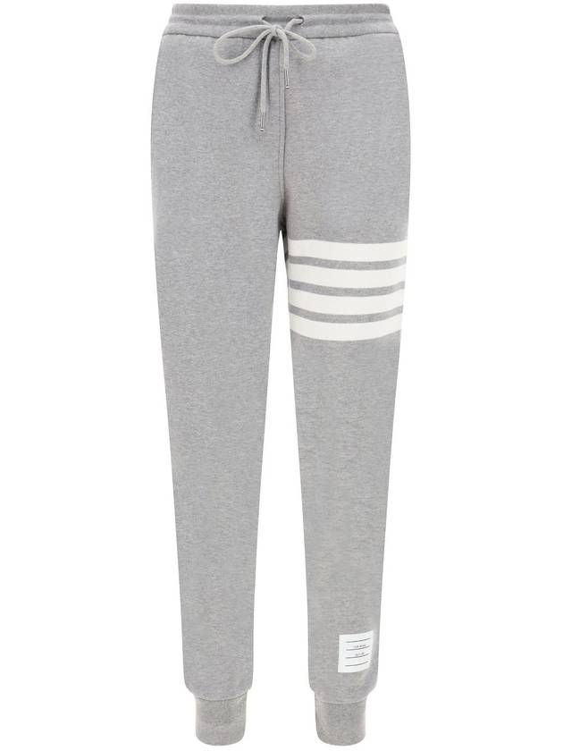 Women's Engineer 4 Bar Cotton Loopback Knit Track Pants Grey - THOM BROWNE - BALAAN 3