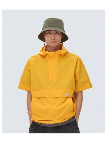 Taslan Woven Vivid Short Sleeve Anorak Royal Yellow S24MMLAN56 - SNOW PEAK - BALAAN 1