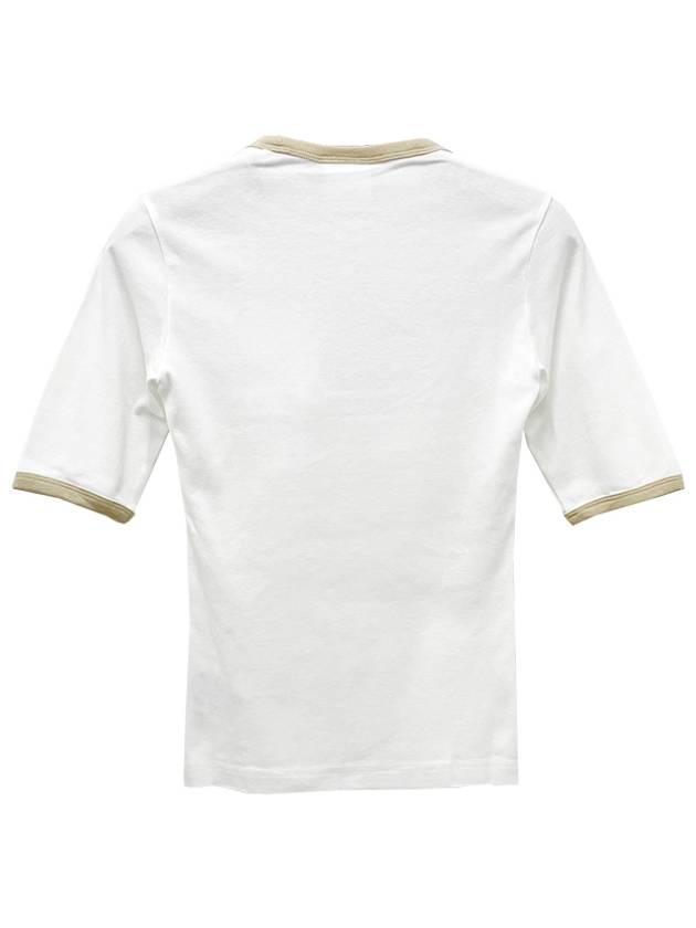 Contrast Holist Short Sleeve T-Shirt White - COURREGES - BALAAN 4