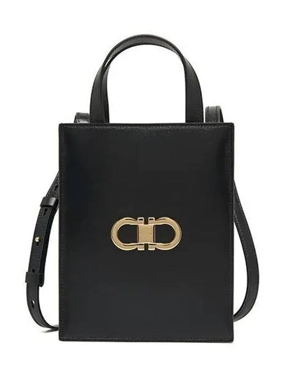 Mini Tote Bag Black - SALVATORE FERRAGAMO - BALAAN 2