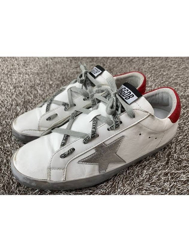 Men s Metallic Silver Red Tab Low Top 40 250 - GOLDEN GOOSE - BALAAN 1