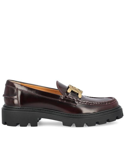 Women's Kate Metal Chain Leather Loafer Brown - TOD'S - BALAAN 2