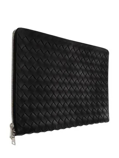 Intrecciato Calfskin Clutch Bag Black - BOTTEGA VENETA - BALAAN 2