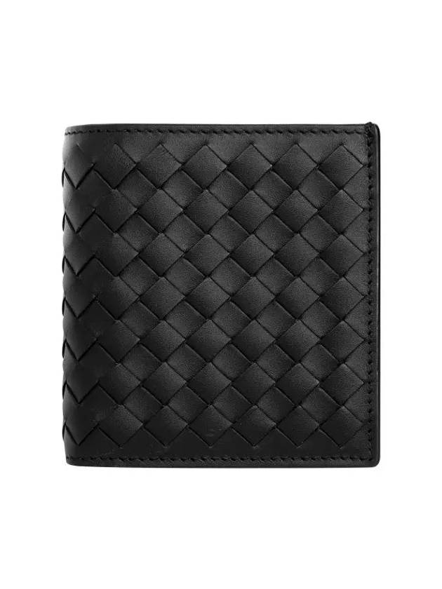 Intrecciato Small Folder Half Wallet Black - BOTTEGA VENETA - BALAAN 3