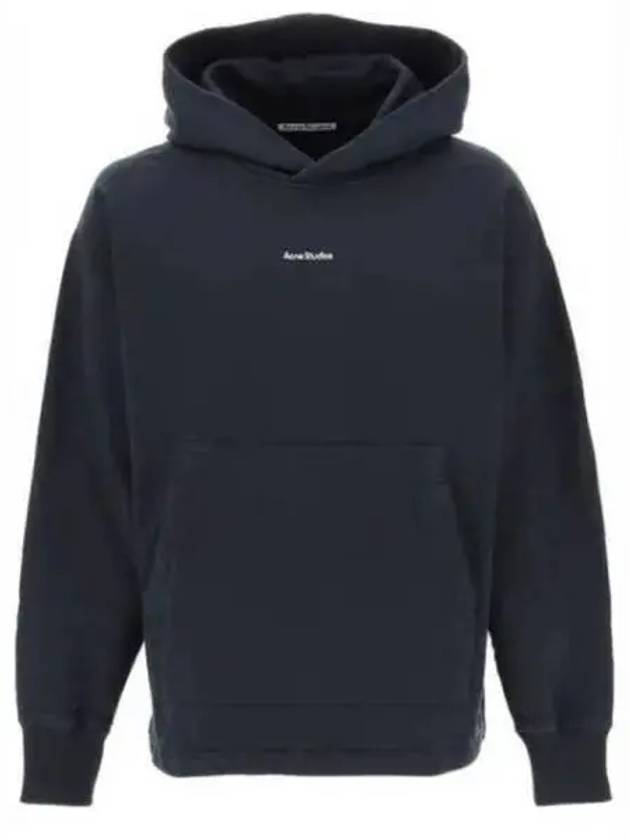 Logo Print Oversized Fit Hoodie Black - ACNE STUDIOS - BALAAN 2