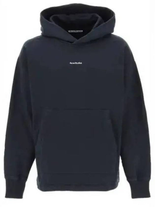 Logo Print Oversized Fit Hoodie Black - ACNE STUDIOS - BALAAN 2