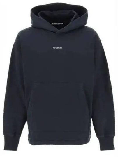 Logo Print Oversized Fit Hoodie Black - ACNE STUDIOS - BALAAN 2