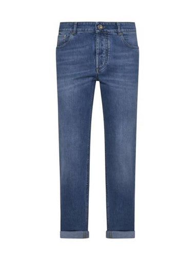 Denim Straight Pants M283PD3210 C1470 DENIM CHIARO OLD - BRUNELLO CUCINELLI - BALAAN 1