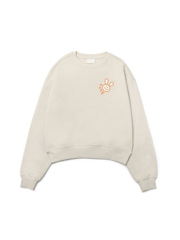 Brushed Options Smiling Rabbit Sweat Shirts GREIGE - LE SOLEIL MATINEE - BALAAN 1