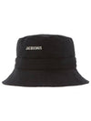 Le Bob Gadjo Bucket Hat Black - JACQUEMUS - BALAAN 3