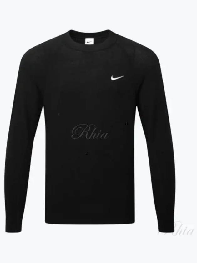 Men s Tour Golf Sweater FQ8832 010 M NK Knit Crew - NIKE - BALAAN 1