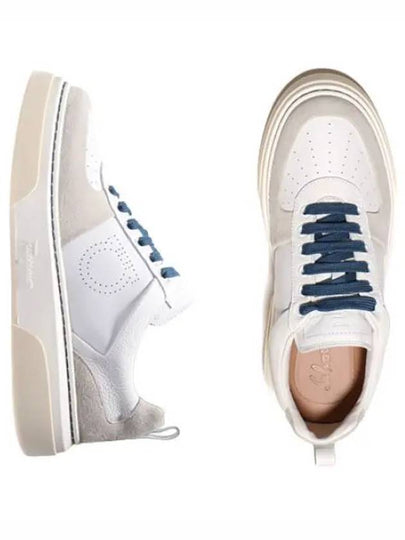 Logo Lace-Up Low Top Sneakers White - SALVATORE FERRAGAMO - BALAAN 2