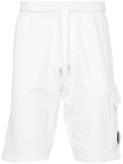 Light Fleece Utility Shorts White - CP COMPANY - BALAAN 2