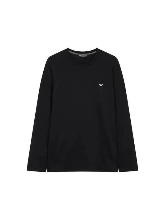 UNDERWEAR Men s Embroidered Eagle Long Sleeve T Shirt Black 270194 - EMPORIO ARMANI - BALAAN 1