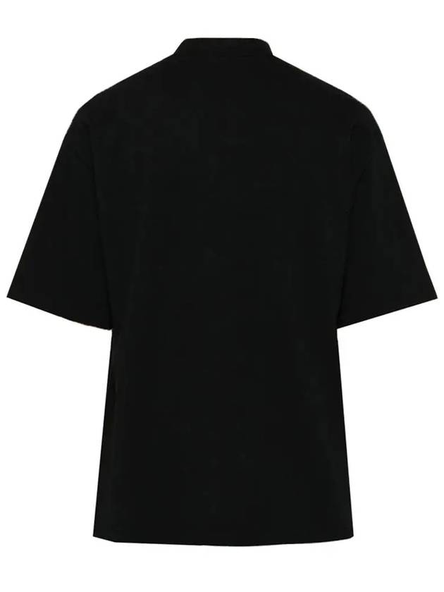 Bold Fox Head Patch Oversized Polo Shirt Black - MAISON KITSUNE - BALAAN 4